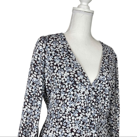 A&F Long Sleeve Floral Mini Dress PETITE NWOT - Picture 5 of 12